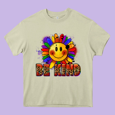 Be Kind Pride Heavy Core Tee Designed By Fadigitalartstudio