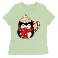 Matcha coffee cups animal Ladies Tee - CowhideDigitalArt