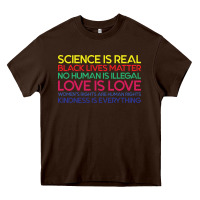 Chocolate Brown Anti Trump Science is Real Black Lives Matter T shirt Heavy Core Tee - artisFamous