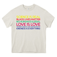 Cream Anti Trump Science is Real Black Lives Matter T shirt Heavy Core Tee - artisFamous