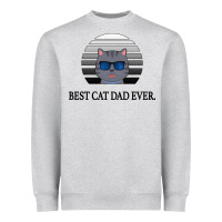 Heather Grey Best Cat Dad Ever Heavyweight Sweatshirt - Bettercallsaul