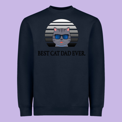Best Cat Dad Ever Heavyweight Sweatshirt Designed By Bettercallsaul