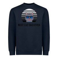 Navy Best Cat Dad Ever Heavyweight Sweatshirt - Bettercallsaul