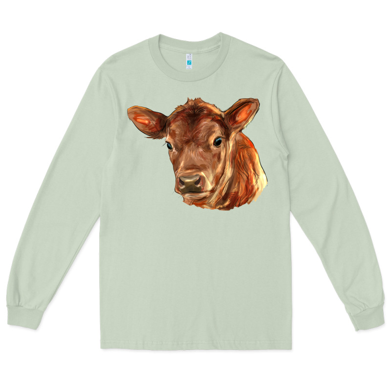 Red Angus Calf Face Long Sleeve Tee by LillyAllenDesigns | Teevron