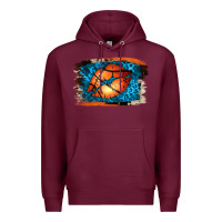 Burgundy Basketball Lips Premium Hoodie - Jasminsmagicworld