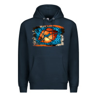 Navy Basketball Lips Premium Hoodie - Jasminsmagicworld