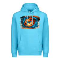 Ocean Blue Basketball Lips Premium Hoodie - Jasminsmagicworld