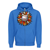 True Royal Baseball Sunflower Zipper Hoodie - Jasminsmagicworld