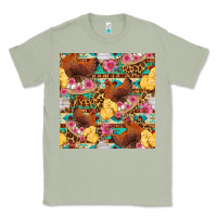 Matcha chicken and chicks with flowers seamless pattern Classic Tee - FaDigitalArtStudio