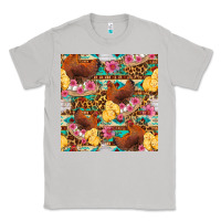 Moon Dust chicken and chicks with flowers seamless pattern Classic Tee - FaDigitalArtStudio