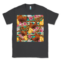 Smoke chicken and chicks with flowers seamless pattern Classic Tee - FaDigitalArtStudio