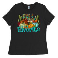 Black fall pumpkin art Ladies Tee - CowhideDigitalArt