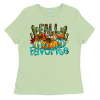 Matcha fall pumpkin art Ladies Tee - CowhideDigitalArt