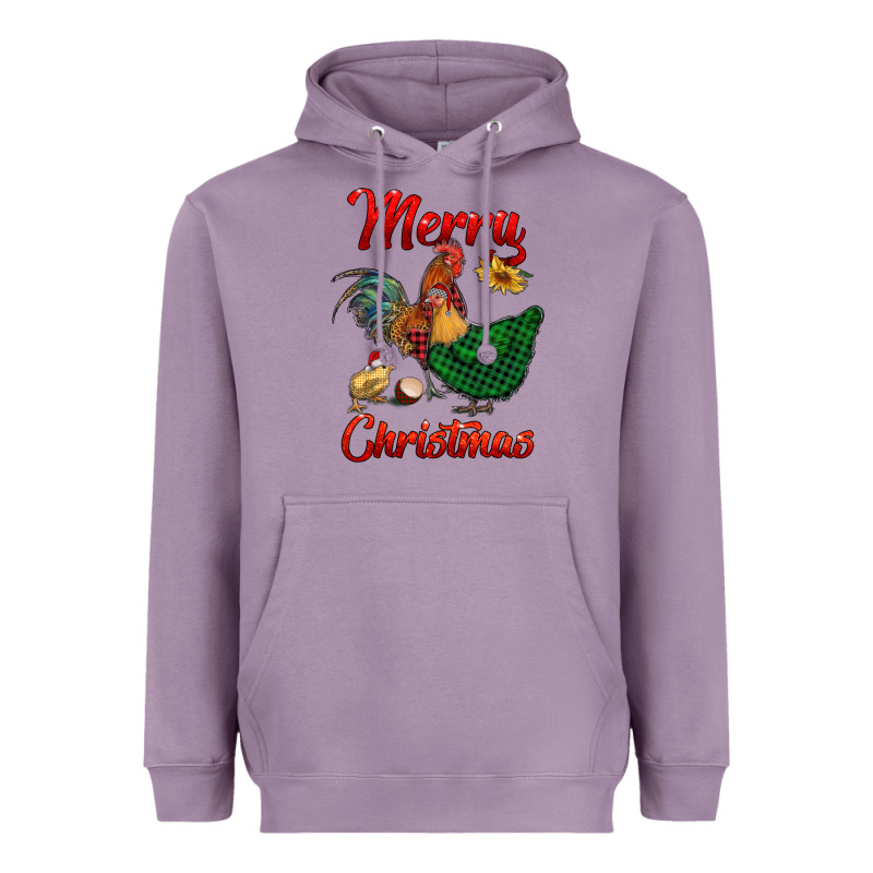 Merry Christmas Chickens Heavyweight Hoodie by RanaPortraitStore | Teevron