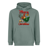 Sage merry christmas chickens Heavyweight Hoodie - RanaPortraitStore