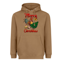 Toasted Coconut merry christmas chickens Heavyweight Hoodie - RanaPortraitStore