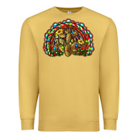 Antique Gold christmas rainbow with leopard cactus Premium Sweatshirt - RanaPortraitStore