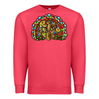 Cardinal christmas rainbow with leopard cactus Premium Sweatshirt - RanaPortraitStore