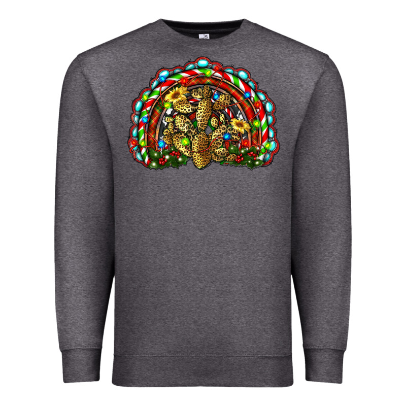 Christmas Rainbow With Leopard Cactus Premium Sweatshirt by RanaPortraitStore | Teevron