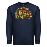 Navy christmas rainbow with leopard cactus Premium Sweatshirt - RanaPortraitStore