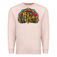 Pale Pink christmas rainbow with leopard cactus Premium Sweatshirt - RanaPortraitStore