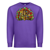 Purple christmas rainbow with leopard cactus Premium Sweatshirt - RanaPortraitStore