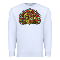 White christmas rainbow with leopard cactus Premium Sweatshirt - RanaPortraitStore