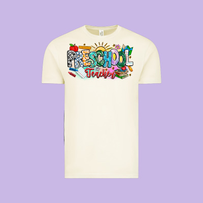 Precschool Teacher Vintage Tee Designed By Cowhidedigitalart
