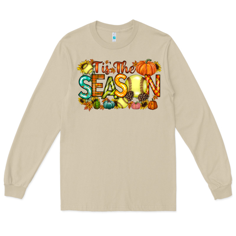 Tis The Season Softball Long Sleeve Tee by RacoonDesign | Teevron