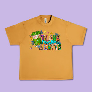 Live Christmas Latte Urban Heavy Tee Designed By Cowhidedigitalart