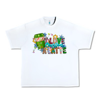 White LIve Christmas Latte Urban Heavy Tee - CowhideDigitalArt