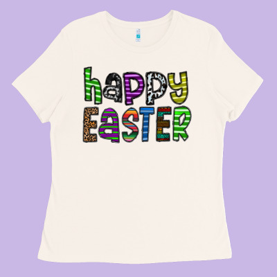 Happy Easter Ladies Tee Designed By Cowhidedigitalart