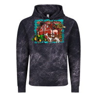 Cloud Black farm life tractor cow pig rooster Vintage Hoodie - Artiststas