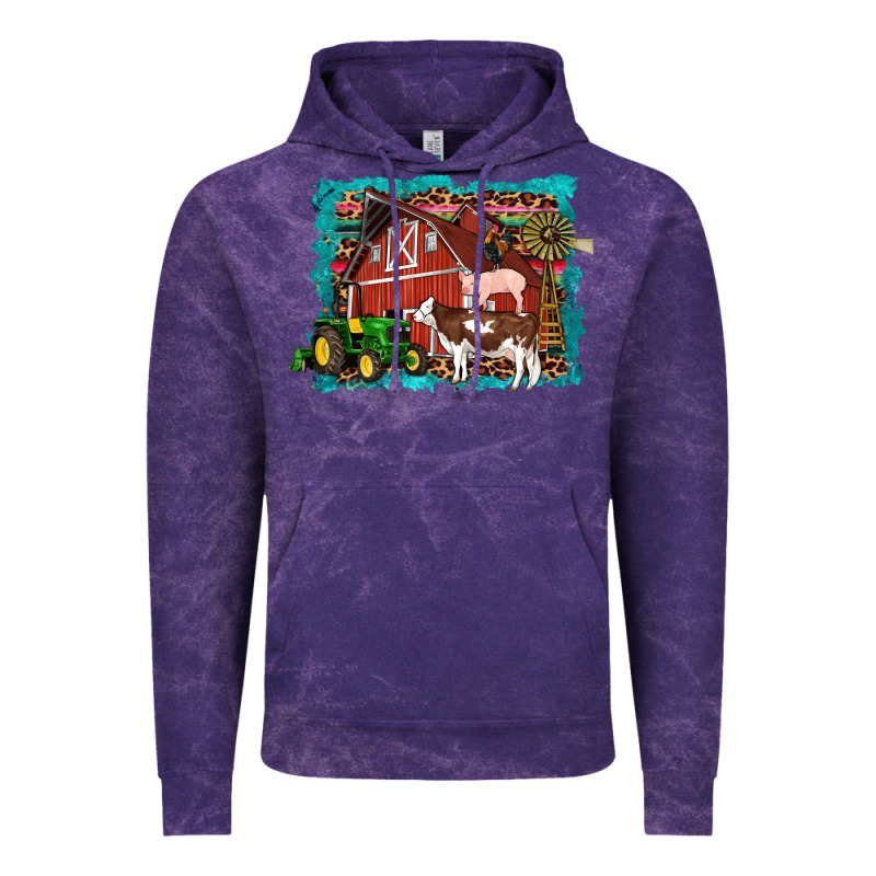 Farm Life Tractor Cow Pig Rooster Vintage Hoodie by Artiststas | Teevron