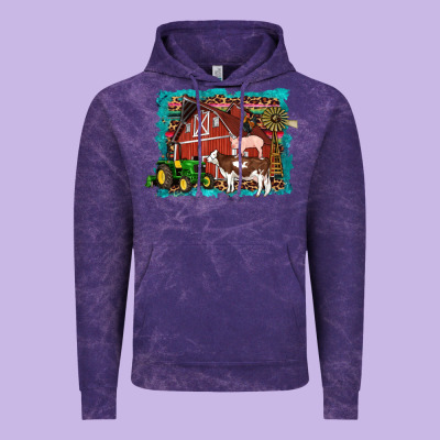 Farm Life Tractor Cow Pig Rooster Vintage Hoodie Designed By Artiststas