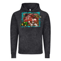 Vintage Black farm life tractor cow pig rooster Vintage Hoodie - Artiststas