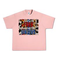 Salmon Land of the Free Home of the Brave Brushstroke Urban Heavy Tee - Jasminsmagicworld