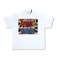 White Land of the Free Home of the Brave Brushstroke Urban Heavy Tee - Jasminsmagicworld