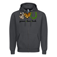 Smoke Peace Love Luck Zipper Hoodie - Jasminsmagicworld
