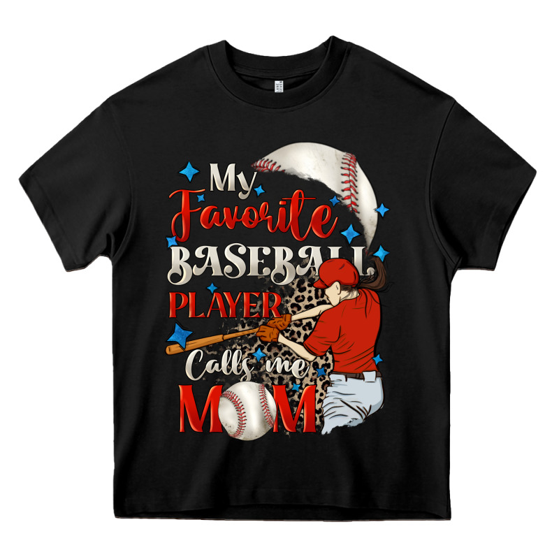 My Favorite Baseball Player Calls Me Mom Heavy Core Tee by FaDigitalArtStudio | Teevron