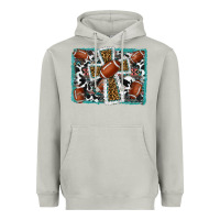 Moon Dust football cross aztec leopard background Heavyweight Hoodie - RanaPortraitStore