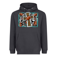 Smoke football cross aztec leopard background Heavyweight Hoodie - RanaPortraitStore