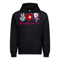 Black Peace Love Cna Urban Hoodie - RanaPortraitStore