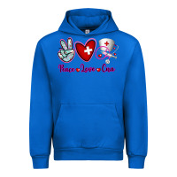 Cobalt Peace Love Cna Urban Hoodie - RanaPortraitStore