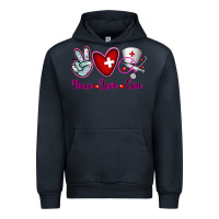 Navy Peace Love Cna Urban Hoodie - RanaPortraitStore