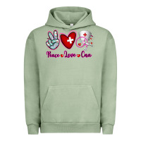 Pigment Oil Green Peace Love Cna Urban Hoodie - RanaPortraitStore