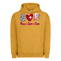 Pigment Peanut Butter Peace Love Cna Urban Hoodie - RanaPortraitStore