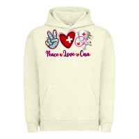 Pigment Pistachio Peace Love Cna Urban Hoodie - RanaPortraitStore