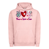 Pigment Salmon Peace Love Cna Urban Hoodie - RanaPortraitStore