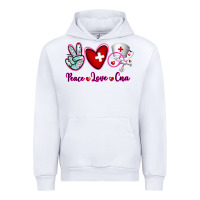 White Peace Love Cna Urban Hoodie - RanaPortraitStore